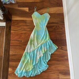 Vintage Fanny Y2K Asymmetrical Ruffle Slip Dress